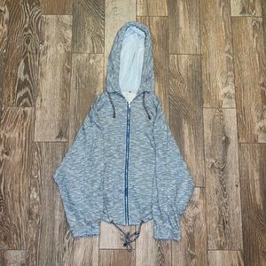 Free people gray sweat jacket